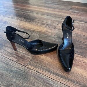 Prada Black Leather Heels